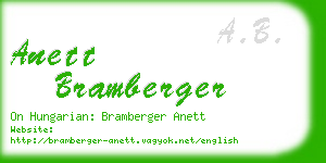 anett bramberger business card